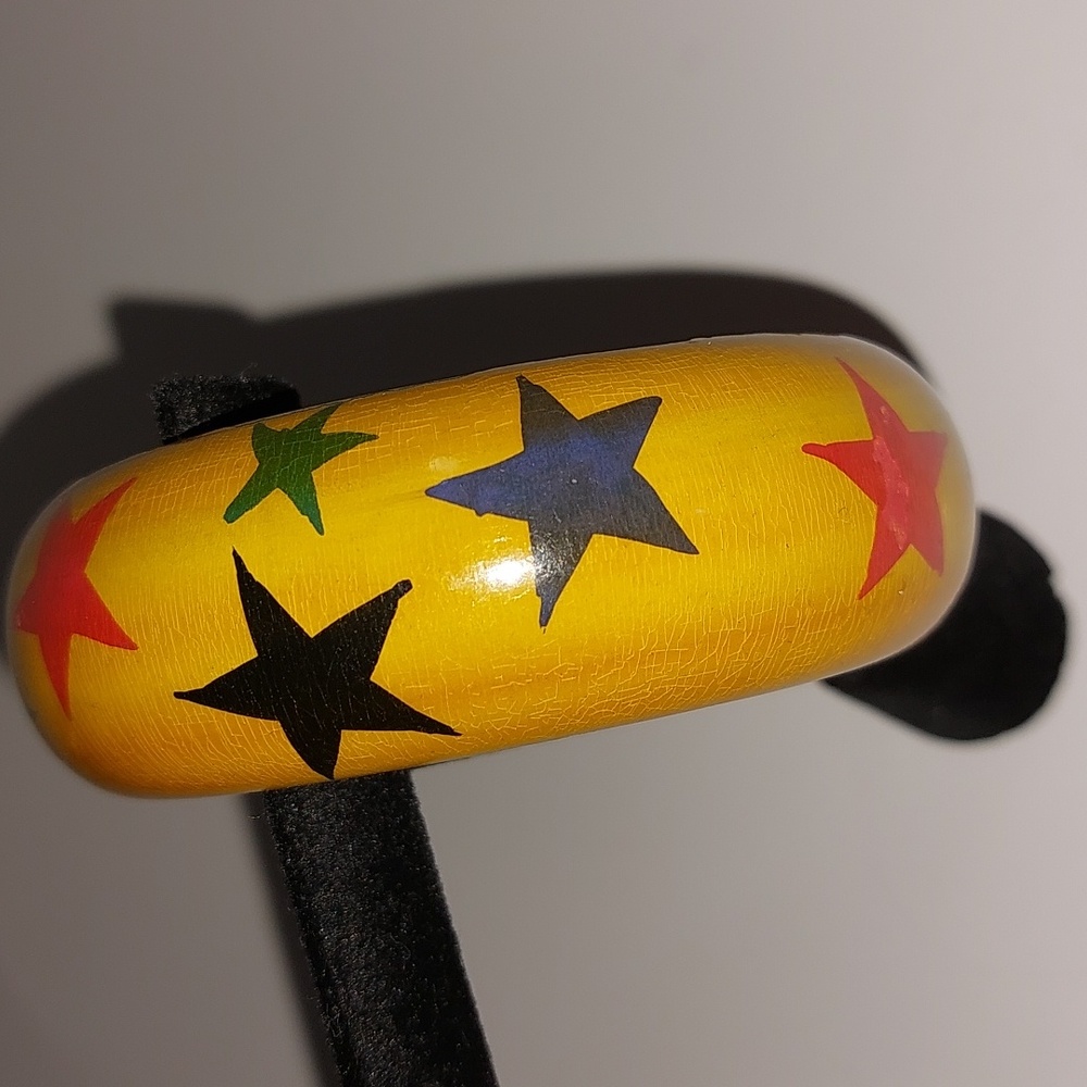 Bangle Bracelet with multi color stars